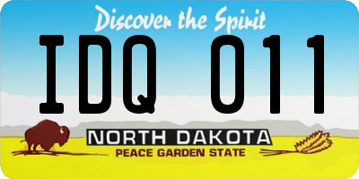 ND license plate IDQ011