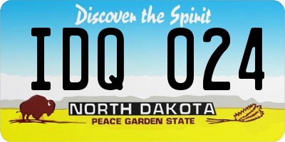 ND license plate IDQ024