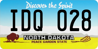 ND license plate IDQ028