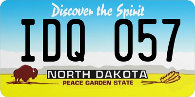 ND license plate IDQ057