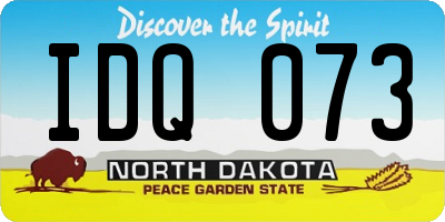 ND license plate IDQ073