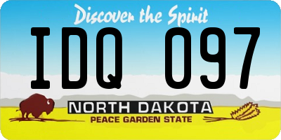 ND license plate IDQ097