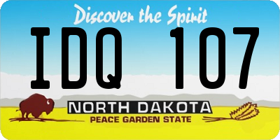 ND license plate IDQ107