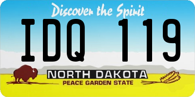 ND license plate IDQ119