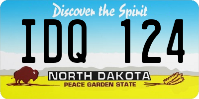 ND license plate IDQ124