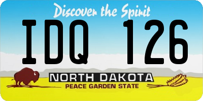 ND license plate IDQ126