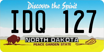 ND license plate IDQ127