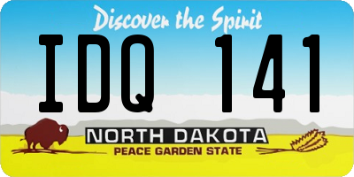 ND license plate IDQ141