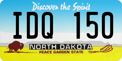 ND license plate IDQ150