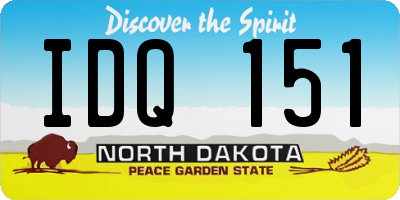 ND license plate IDQ151