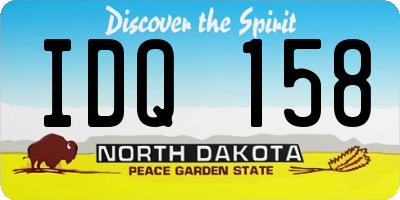 ND license plate IDQ158