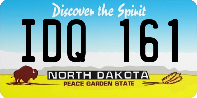 ND license plate IDQ161