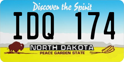 ND license plate IDQ174