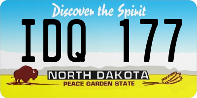 ND license plate IDQ177