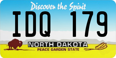 ND license plate IDQ179