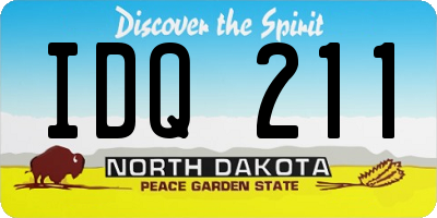 ND license plate IDQ211