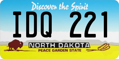 ND license plate IDQ221