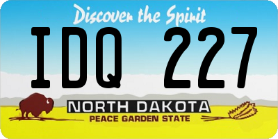 ND license plate IDQ227