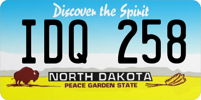 ND license plate IDQ258