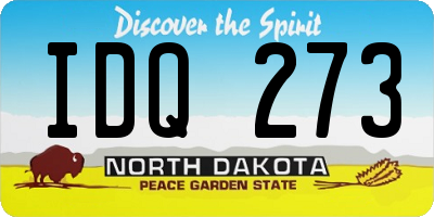 ND license plate IDQ273