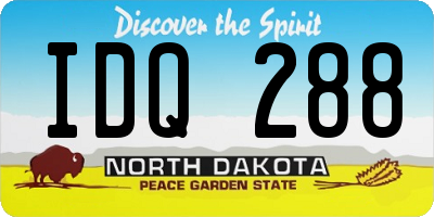 ND license plate IDQ288