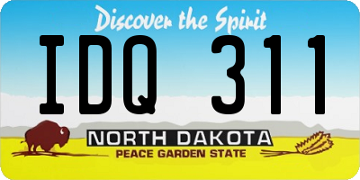ND license plate IDQ311
