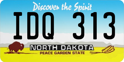 ND license plate IDQ313