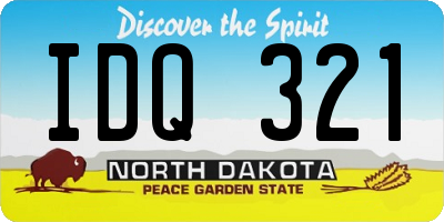 ND license plate IDQ321