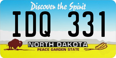 ND license plate IDQ331