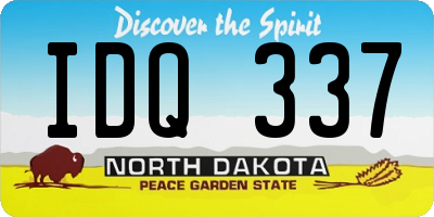 ND license plate IDQ337