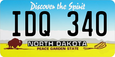 ND license plate IDQ340