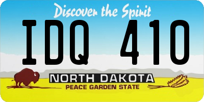 ND license plate IDQ410