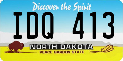 ND license plate IDQ413