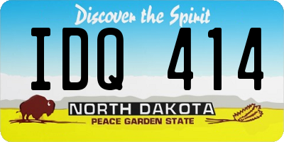 ND license plate IDQ414