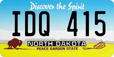 ND license plate IDQ415