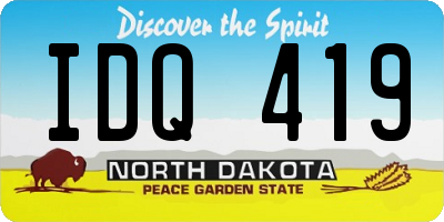 ND license plate IDQ419