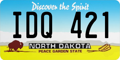ND license plate IDQ421