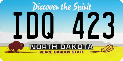 ND license plate IDQ423