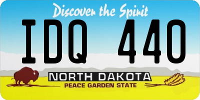 ND license plate IDQ440
