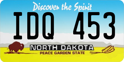 ND license plate IDQ453