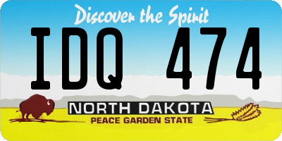 ND license plate IDQ474