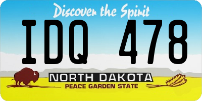 ND license plate IDQ478