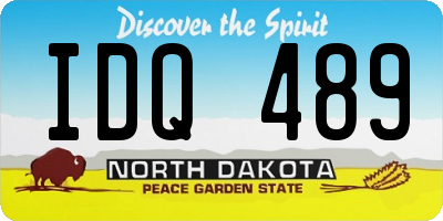 ND license plate IDQ489