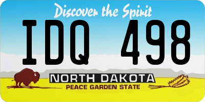 ND license plate IDQ498