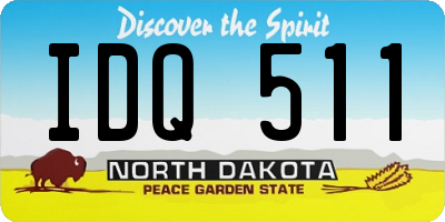 ND license plate IDQ511
