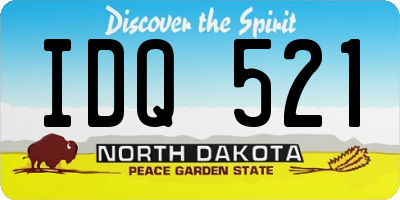 ND license plate IDQ521