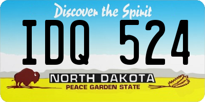 ND license plate IDQ524