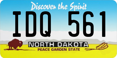 ND license plate IDQ561