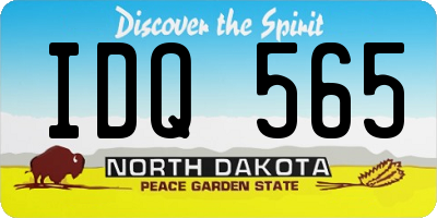 ND license plate IDQ565
