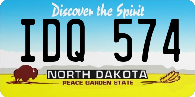 ND license plate IDQ574